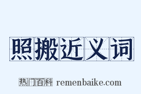 照搬近义词是什么意思的图片
